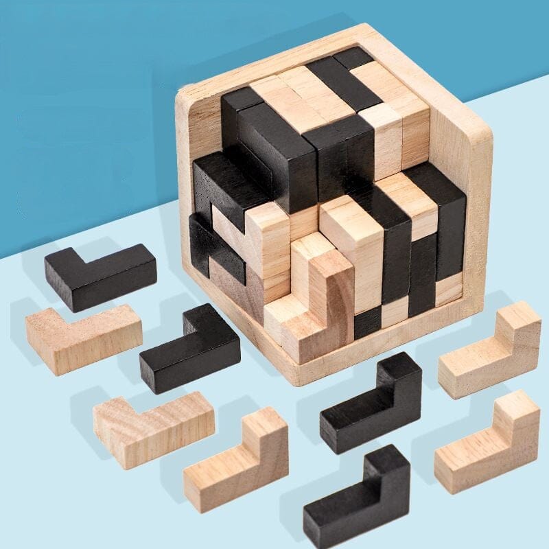 🔥 50 % de réduction ! 👶 Puzzle en bois en forme de T – Jeu de réflexion éducatif pour enfants & adultes, 54 pièces, développement cognitif 🧠✨