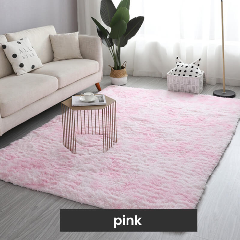 Tapis de sol en peluche à dégradé