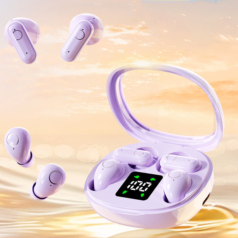Deux paires d’écouteurs Bluetooth sans fil avec étui de charge LED