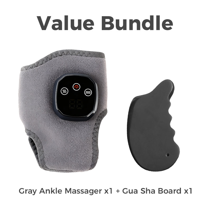 Masseur Portable pour Chevilles avec Chaleur et Vibration + Planche Gua Sha