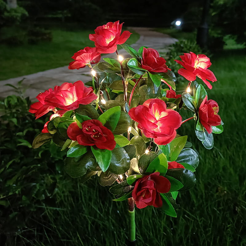 💐 60% DE RÉDUCTION! ☀️ Lumière Solaire sur Piquet de Fleur d'Azalée de Simulation – Étanche, Automatique & Parfaite pour le Jardin 🏡