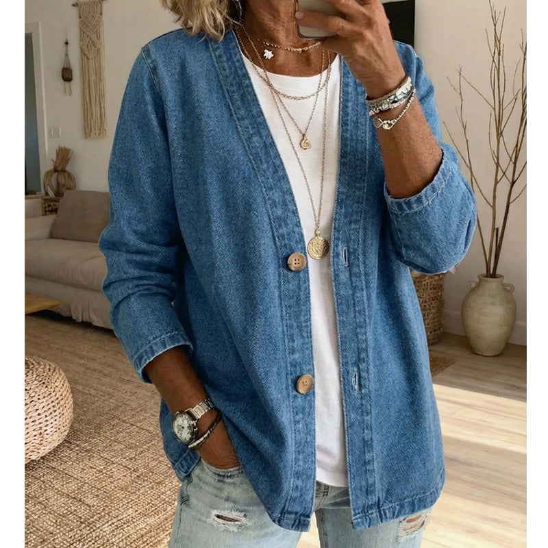 🧥📢 60% DE RÉDUCTION! 👖 Veste en Jean Classique à Boutons pour Femme – Style Intemporel, Coton Respirant & Idéale Pour Les Superpositions 🌸