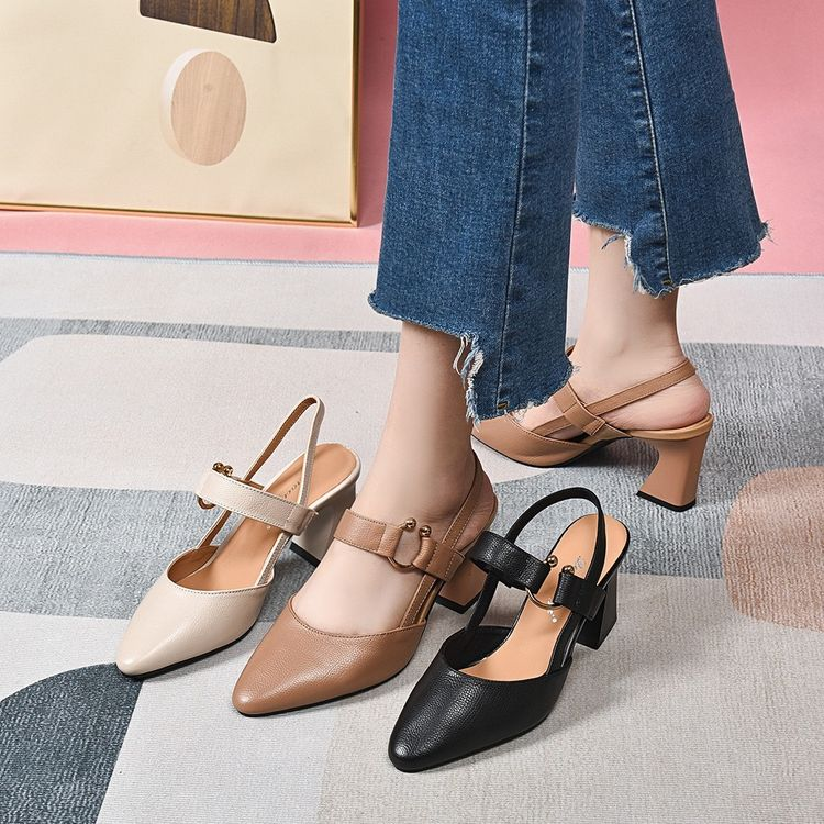 Sandales polyvalentes à talons hauts et bout pointu pour femmes