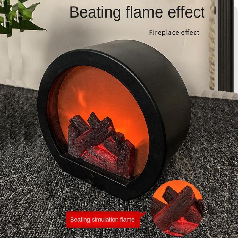 Lanterne décorative sans flamme à LED pour cheminée
