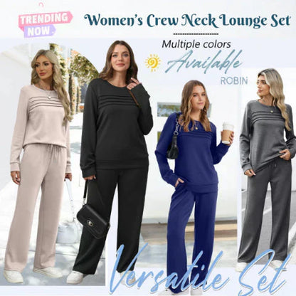 📢📢 62% de réduction !! ⏰ Ensemble Femme Confort – Haut ras du cou + pantalon à cordon ajustable 👕👖 | Doux, respirant & ultra-polyvalent ✨
