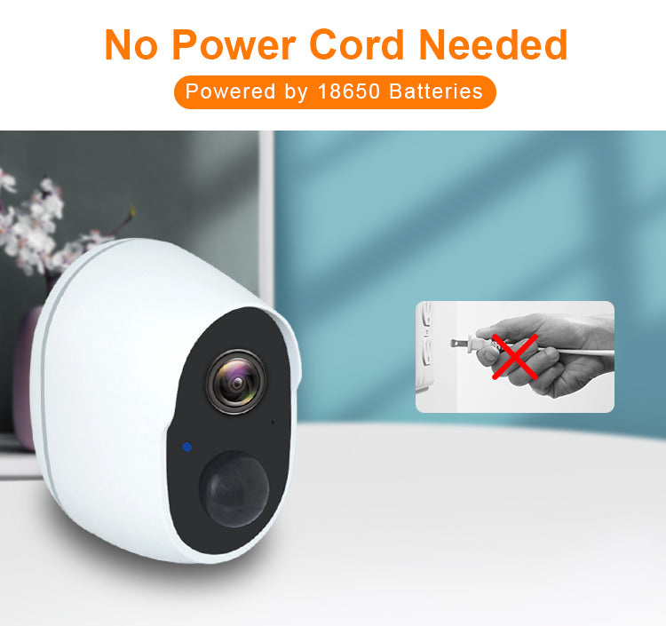 Caméra de Sécurité Domestique Intelligente Sans Fil WiFi avec Commande à Distance par Téléphone et Vidéo HD