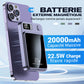 Batterie externe ultra-fine à chargement rapide de 22,5 W, compatible filaire et sans fil, 20 000 mAh