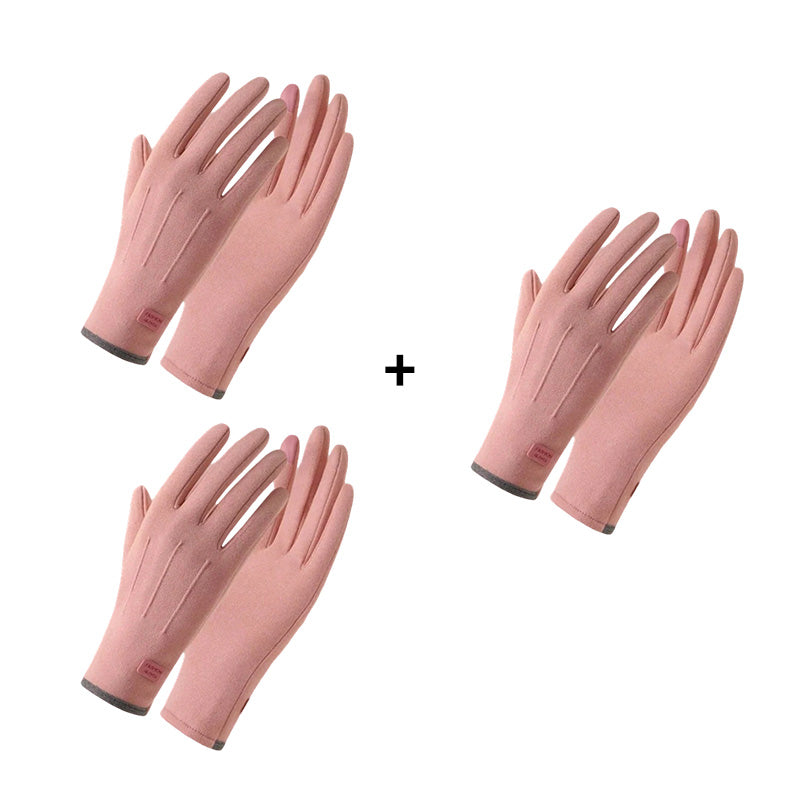 Gants chauds coupe-vent avec écran tactile et poignée antidérapante