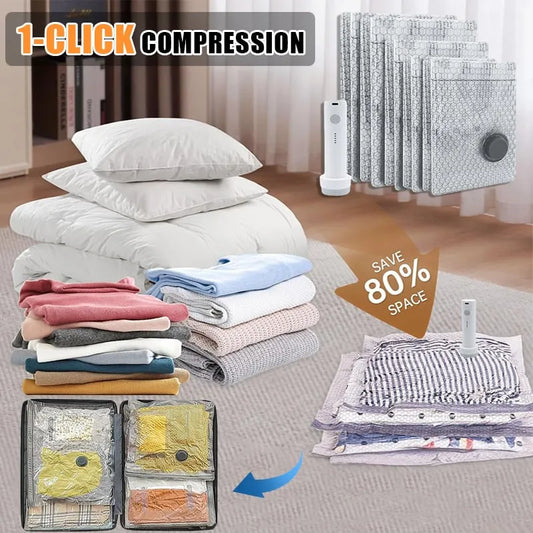 📢📢50 % Rabatt!! ⏰ Kabelloses Reise-Vakuum-Kompressionsbeutel-Set