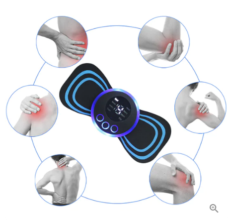 Masseur Portable avec 8 Modes et Écran LCD - Mini Stimulateur Musculaire pour Soulagement de la Douleur