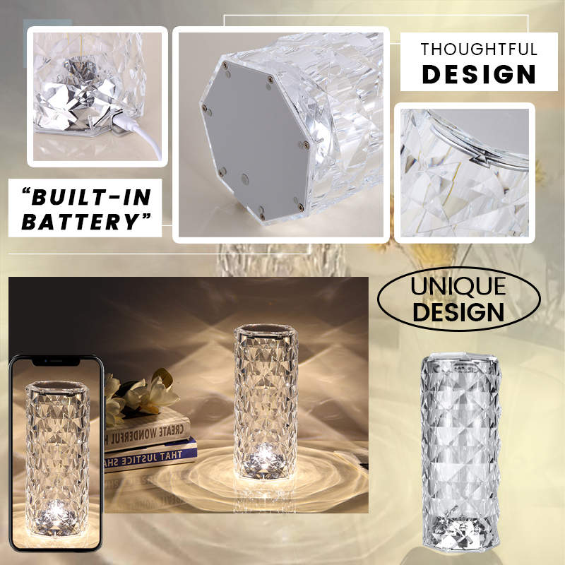 🎁Dernier jour pour l'offre ! -60 %💥🎁Lampe en cristal Touch Rose