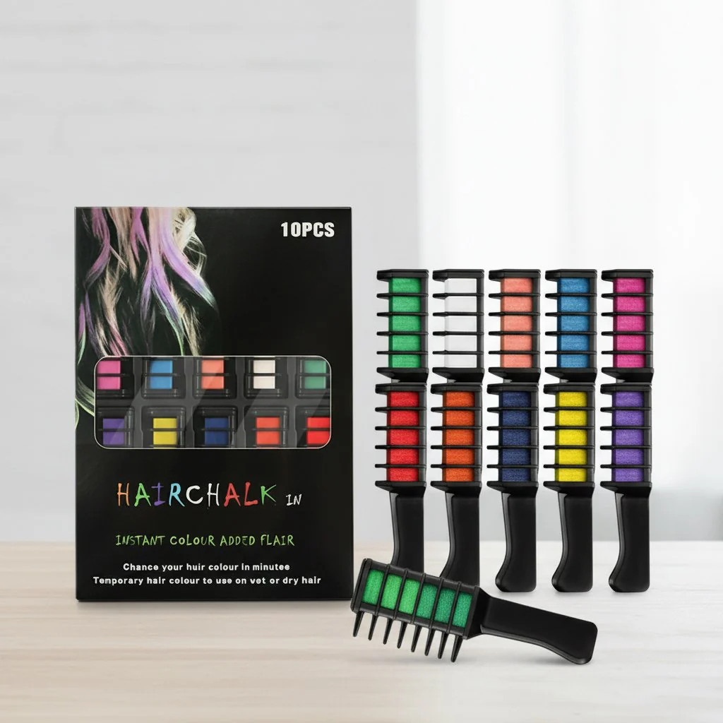 🎅Prévente de Noël - 50 % de réduction ✨Craie colorante temporaire pour cheveux - Sans cruauté