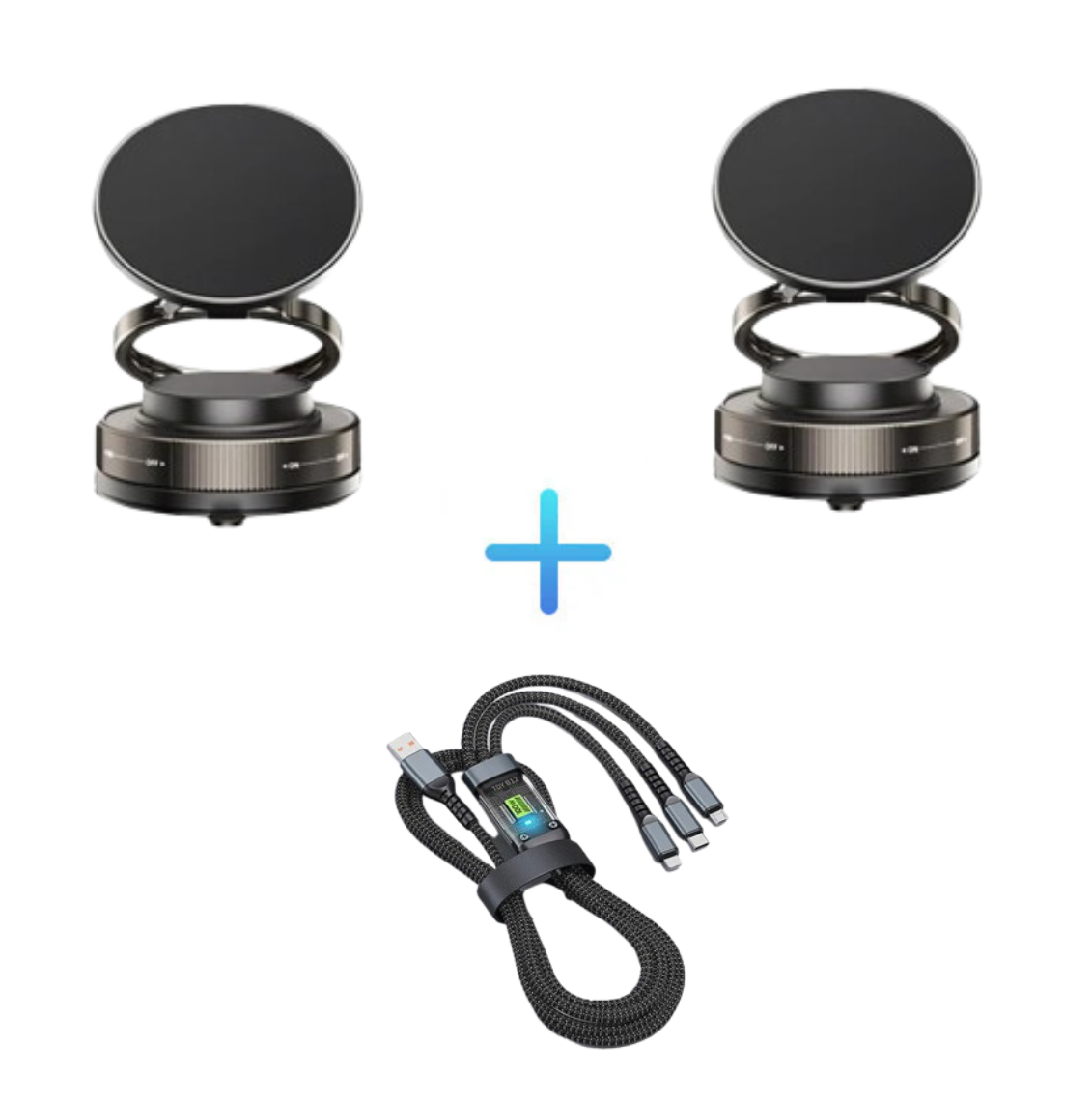 🔥Achetez plus économisez plus 🔄Support Téléphone Magnétique sous Vide Réglable à 360°📱🚗
