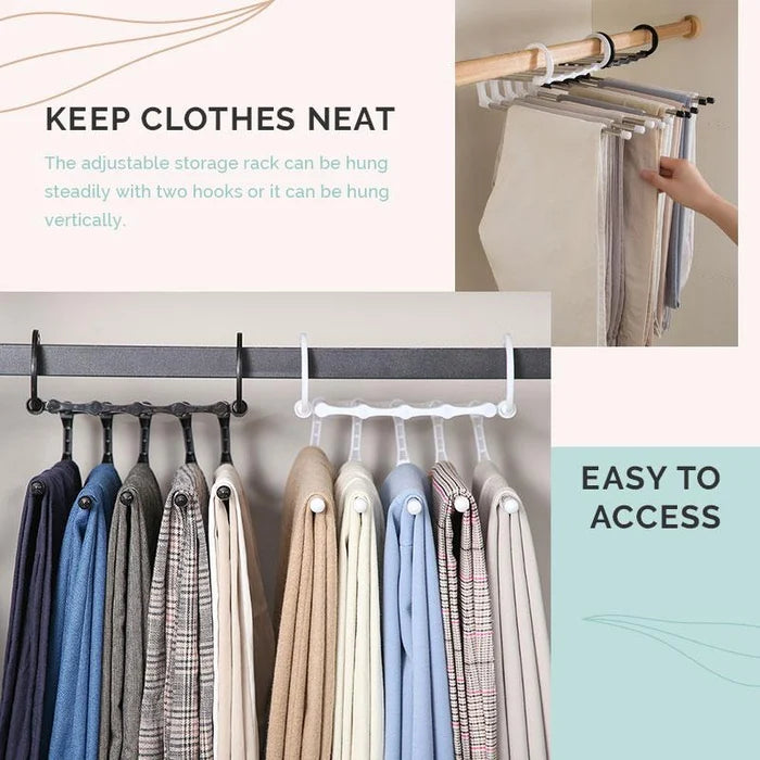 👖 ACHETEZ 2, RECEVEZ 3 ! ✨ Porte-Pantalons Multifonctionnel – Gain de Place et Pratique 🌟