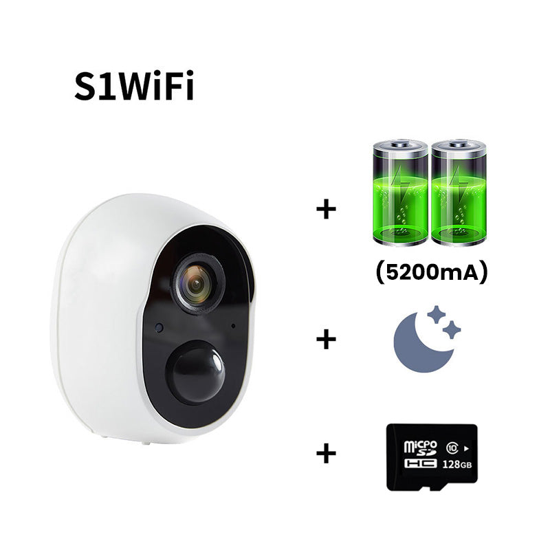 Caméra de Sécurité Domestique Intelligente Sans Fil WiFi avec Commande à Distance par Téléphone et Vidéo HD