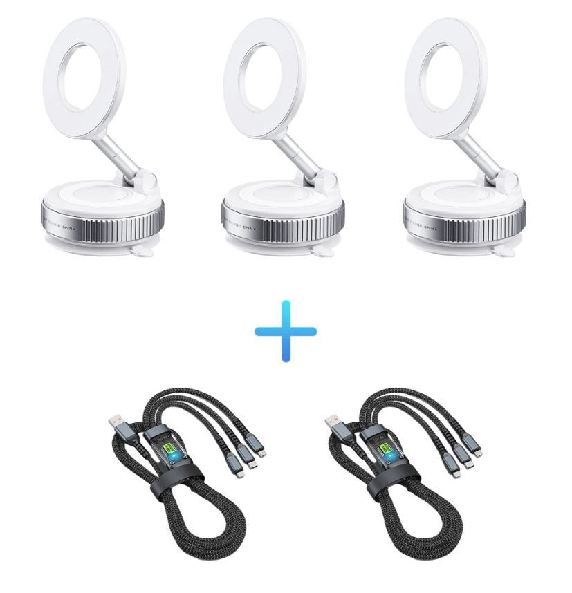 🔥Achetez plus économisez plus 🔄Support Téléphone Magnétique sous Vide Réglable à 360°📱🚗