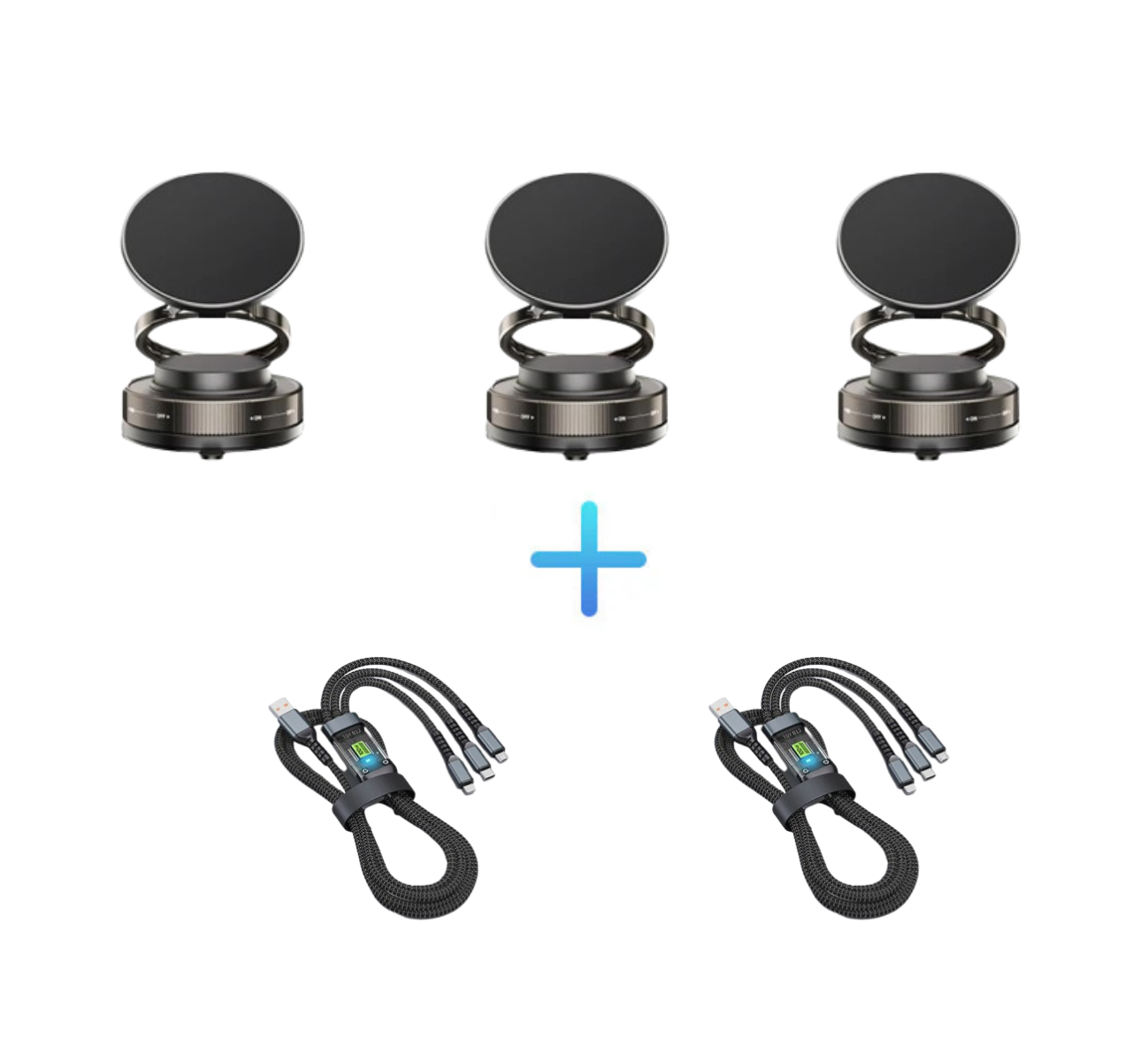 🔥Achetez plus économisez plus 🔄Support Téléphone Magnétique sous Vide Réglable à 360°📱🚗