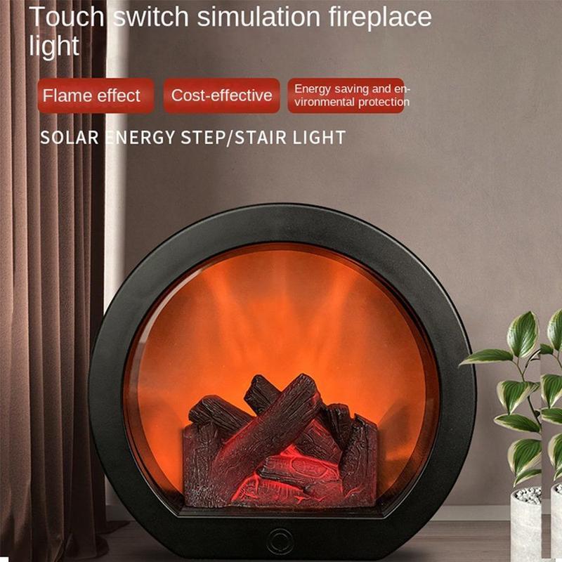 Lanterne décorative sans flamme à LED pour cheminée