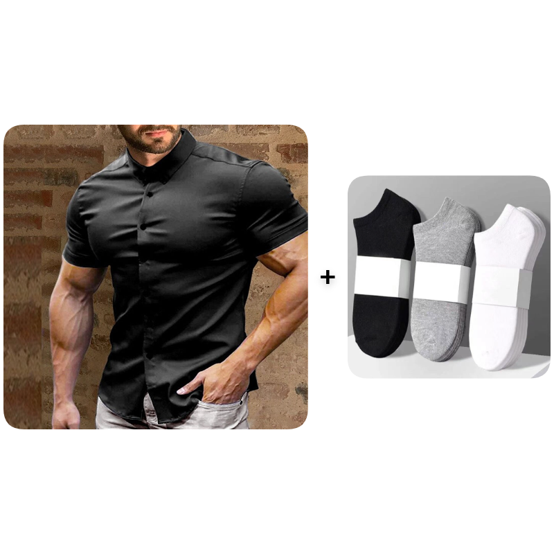 👔⚡60 % DE RÉDUCTION ! | Chemises pour hommes sans repassage – Pas de repassage, infroissables et confortables toute la journée !