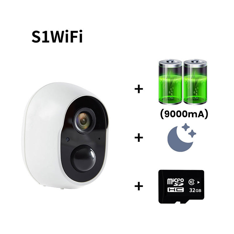 Caméra de Sécurité Domestique Intelligente Sans Fil WiFi avec Commande à Distance par Téléphone et Vidéo HD