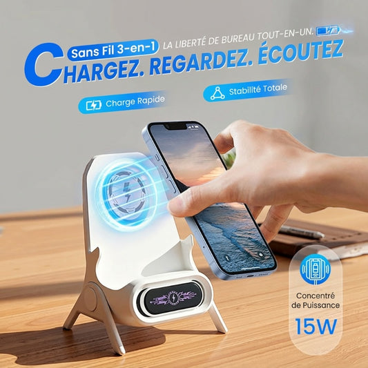 🔥 50 % DE RÉDUCTION 🎁 Support multifonctionnel sans fil avec chargeur rapide pour téléphone