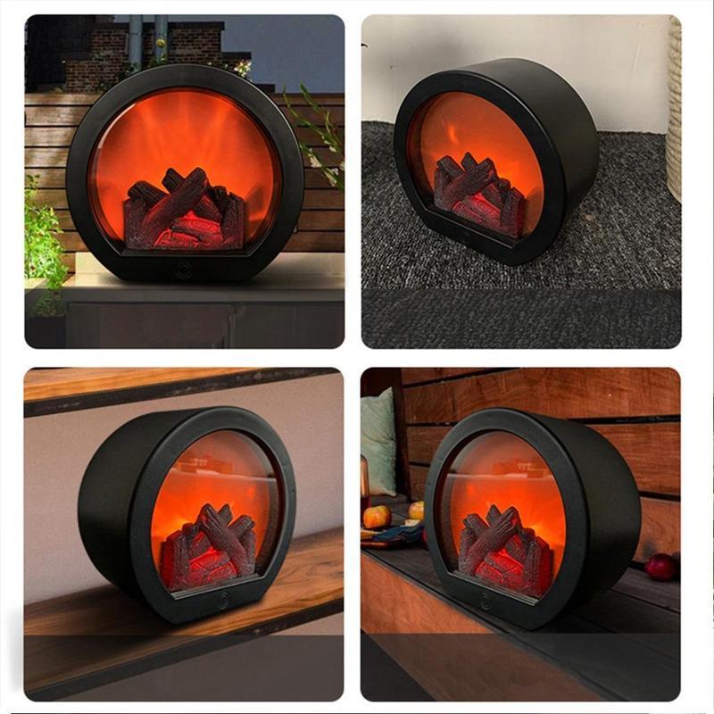 Lanterne décorative sans flamme à LED pour cheminée