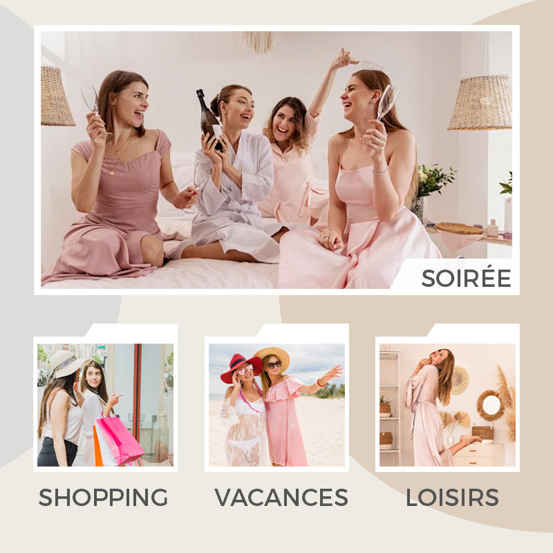 🌺 50 % DE RÉDUCTION💐Élégante robe en maille à col rond et motif floral