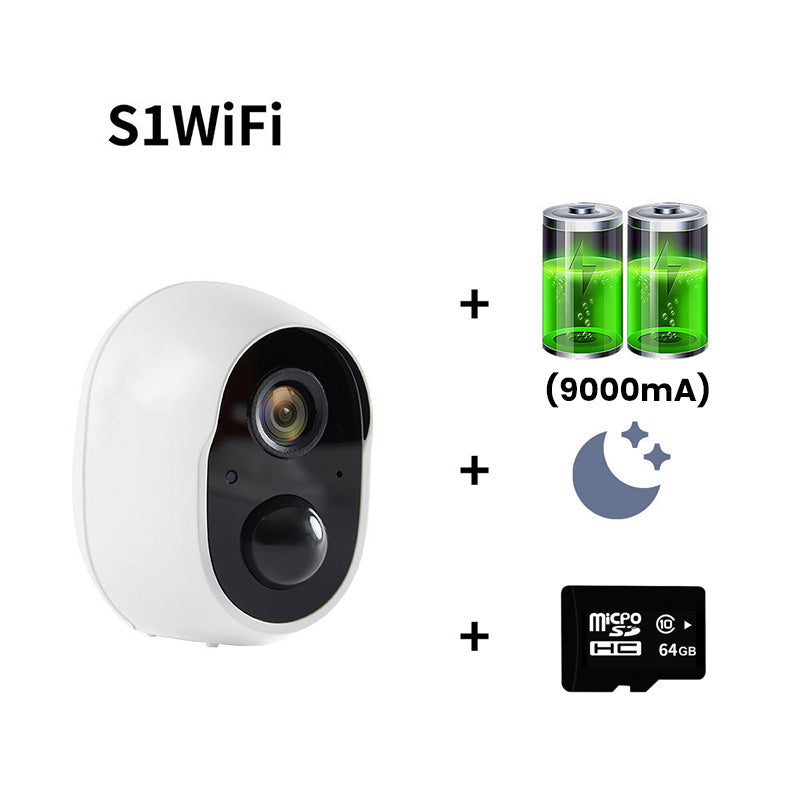Caméra de Sécurité Domestique Intelligente Sans Fil WiFi avec Commande à Distance par Téléphone et Vidéo HD