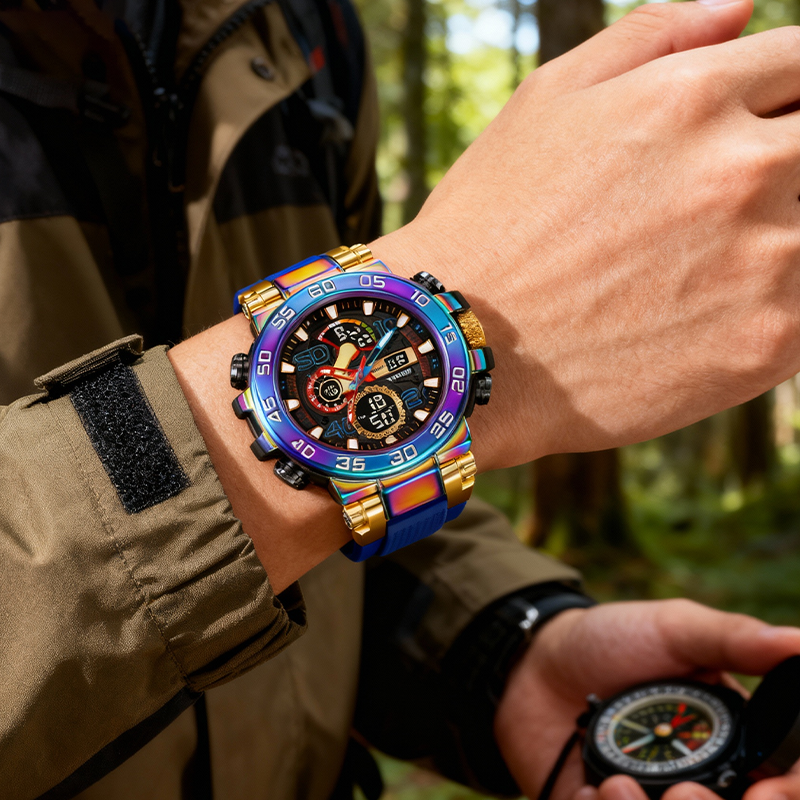 Montre digitale multifonctionnelle LED étanche