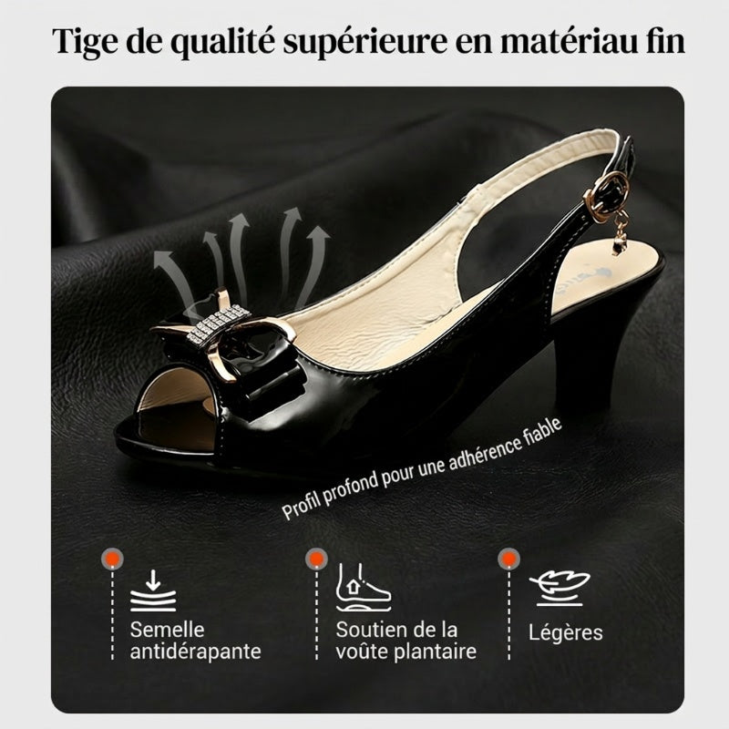 👡 Chaussures élégantes pour femmes • Bout ouvert, bride cheville, talon moyen ✨