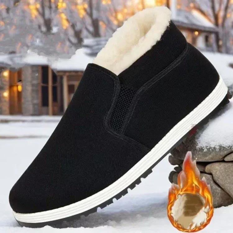 🔥Chaussures en coton antidérapantes super chaudes doublées de fausse fourrure pour hommes 【ACHETEZ-EN 2 ET OBTENEZ LA LIVRAISON GRATUITE】🔥🔥