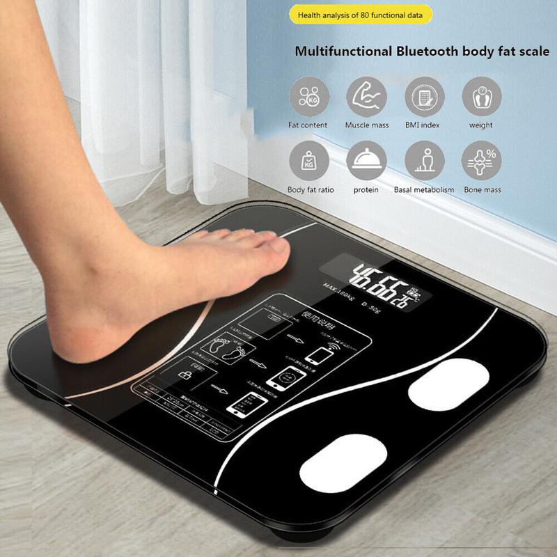 🥳50 % DE RÉDUCTION ! 💞👵 Pèse-personne intelligent avec analyseur de graisse corporelle – Connaissez vos chiffres, suivez votre santé ! Mesure facilement votre poids et votre graisse corporelle. Grand écran, mise en marche automatique 🩺📊