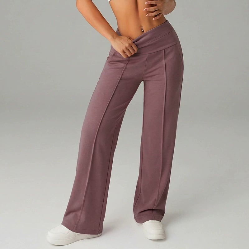 ⏰ 50% de réduction ! 💫 Pantalon droit ample uni pour femme – Confort & Élégance quotidienne ❄️👖
