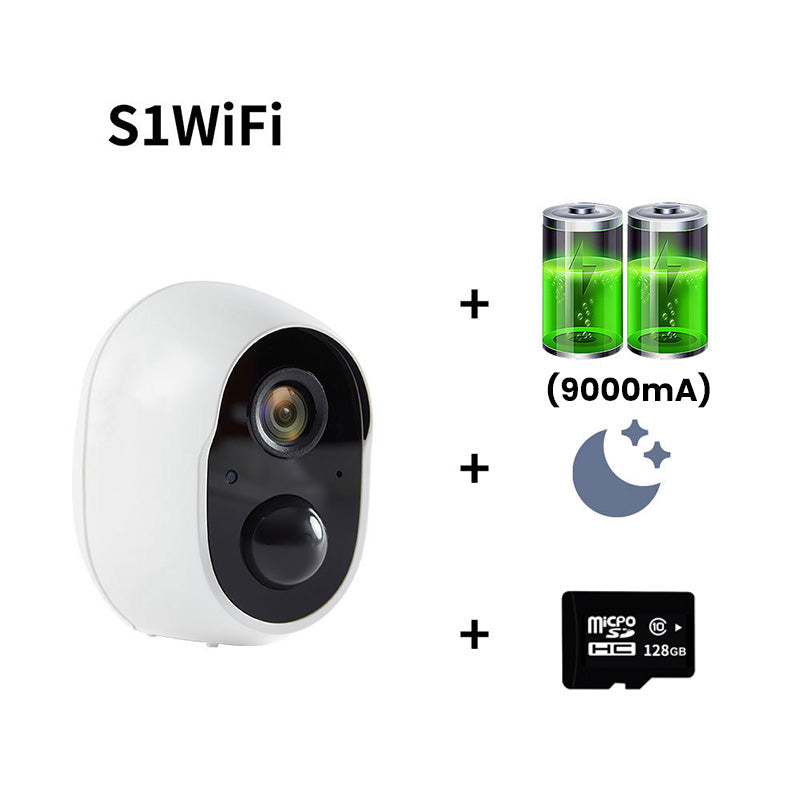 Caméra de Sécurité Domestique Intelligente Sans Fil WiFi avec Commande à Distance par Téléphone et Vidéo HD