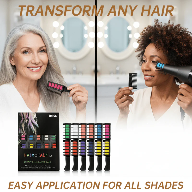 🎅Prévente de Noël - 50 % de réduction ✨Craie colorante temporaire pour cheveux - Sans cruauté