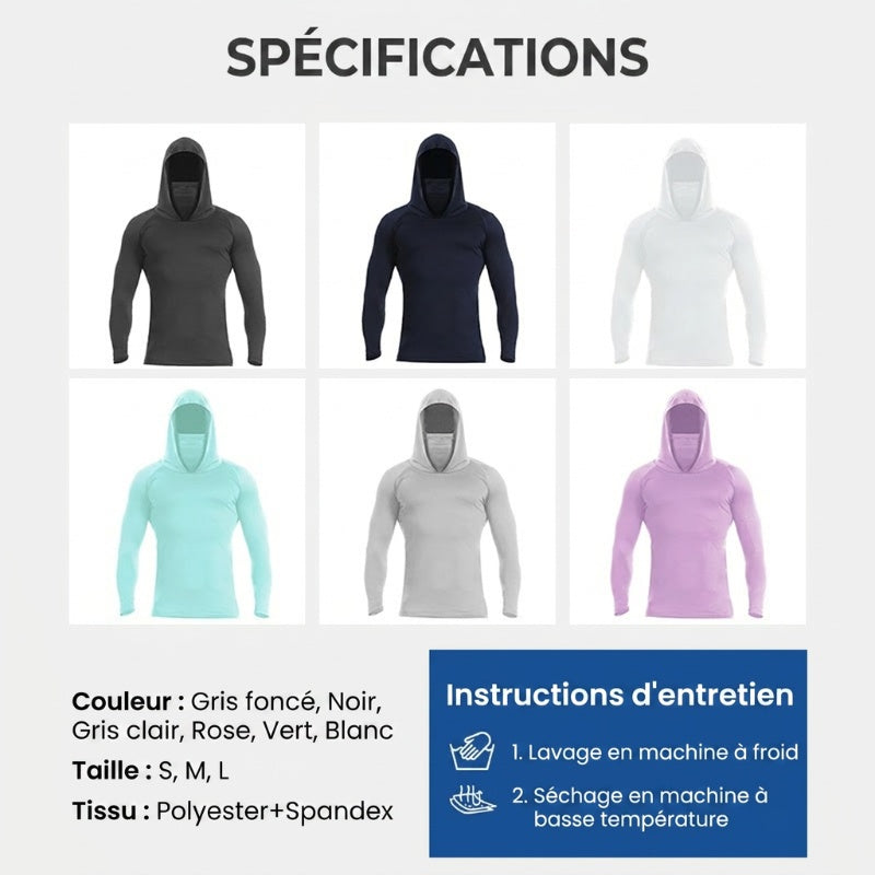 💐50% DE RÉDUCTION !🏃Sweat Léger Homme – Séchage Rapide & Anti-UV☀️