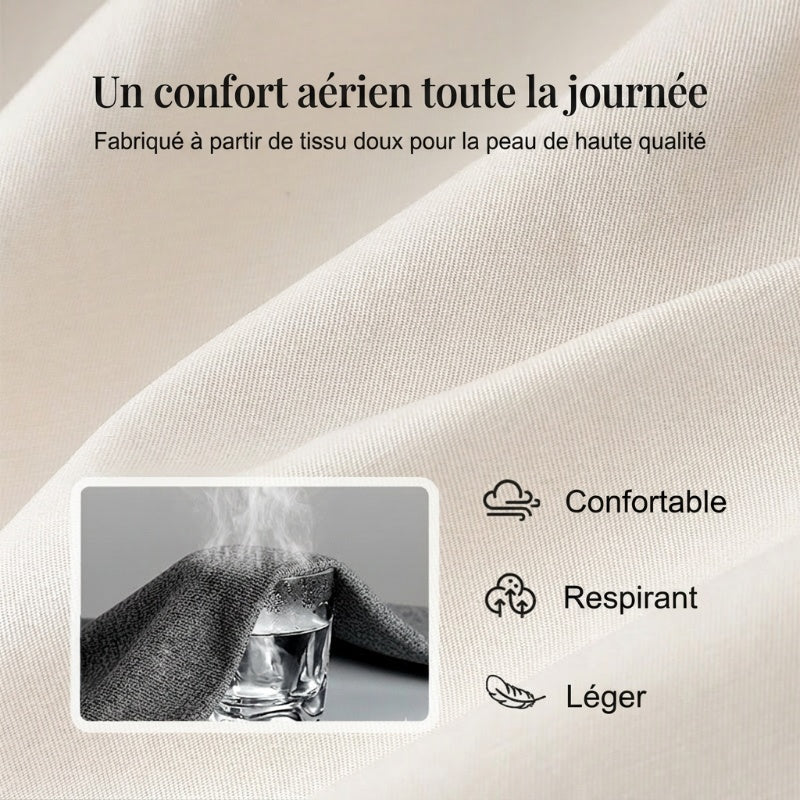 Pantalon décontracté à jambe droite de couleur unie