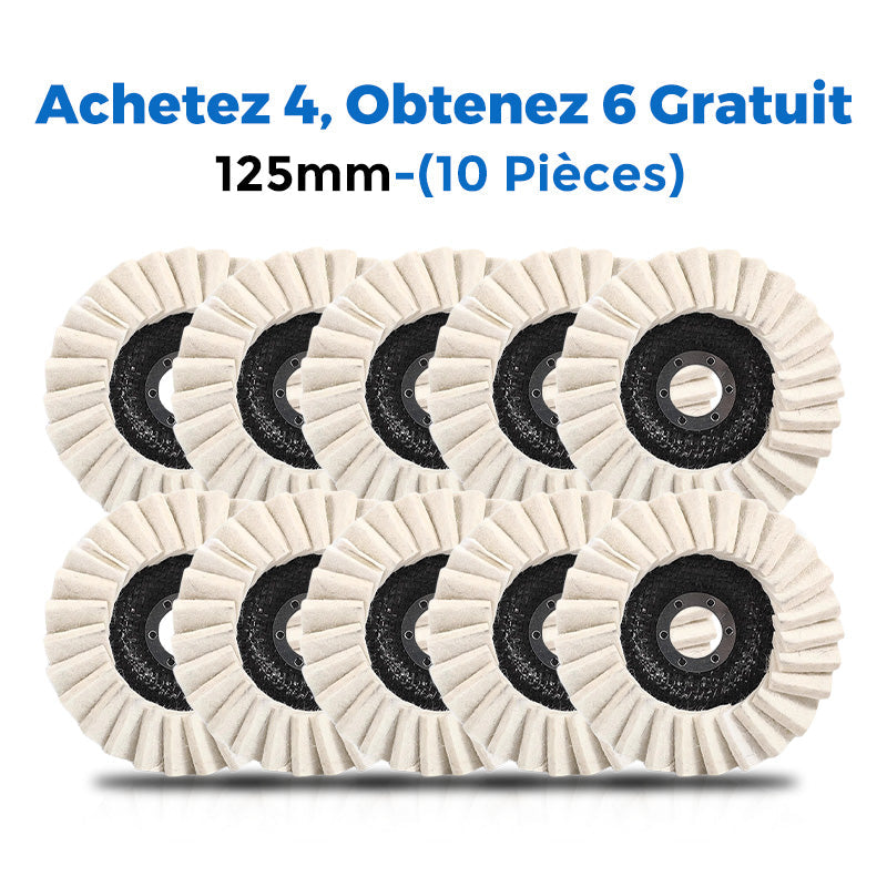 ⚡50 % DE RÉDUCTION !!✨ Disque de polissage en laine pour meuleuse d'angle – Finition miroir brillante ! Durable et polyvalent ! 🔧