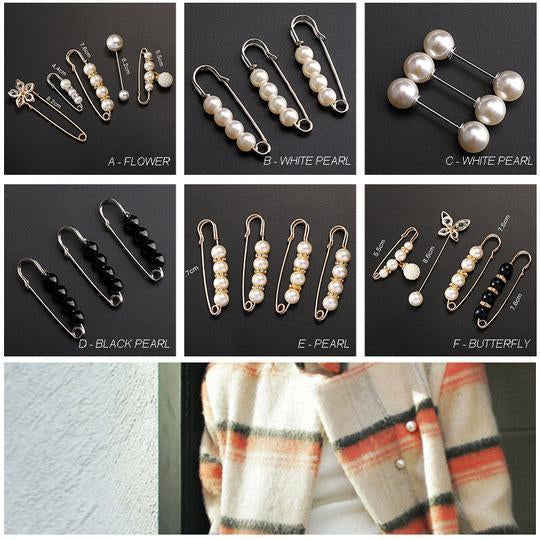 Broche perlée Clips de décoration pour vêtements