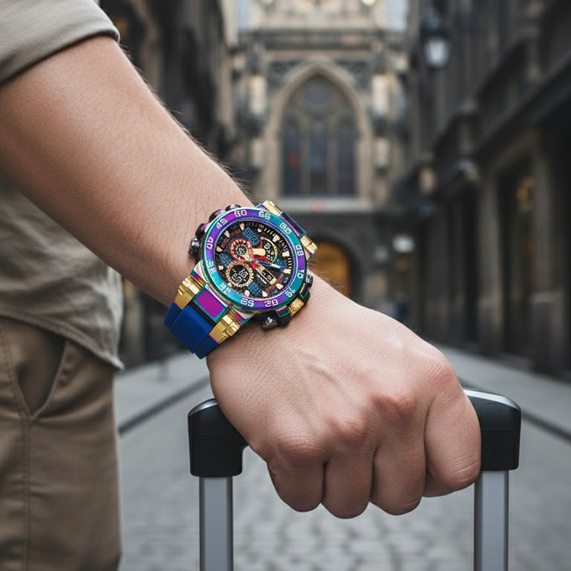 Montre digitale multifonctionnelle LED étanche