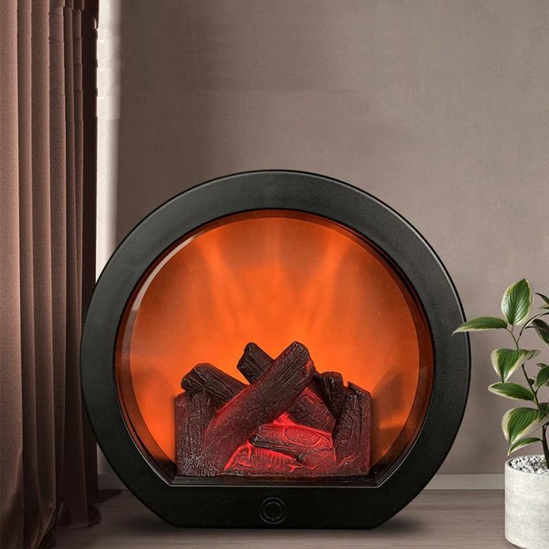 Lanterne décorative sans flamme à LED pour cheminée
