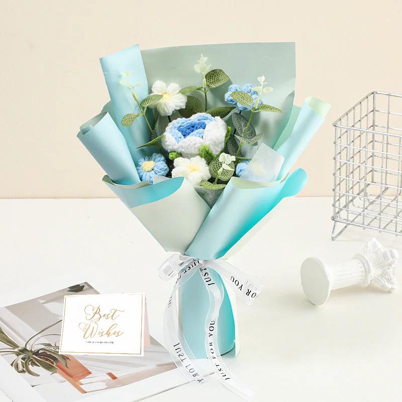 🔥【Offre spéciale pour la fête des mères !】🔥Bouquet de fleurs délicates au crochet, fait mai