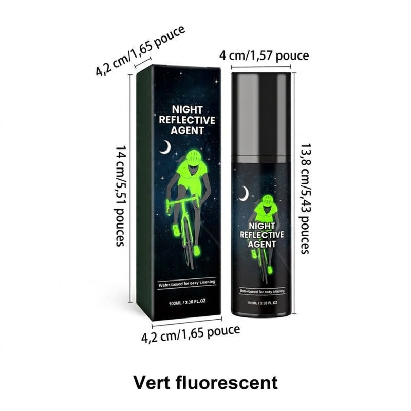 👕🚲 Spray réfléchissant universel – Vêtements, vélo, accessoires 🎒