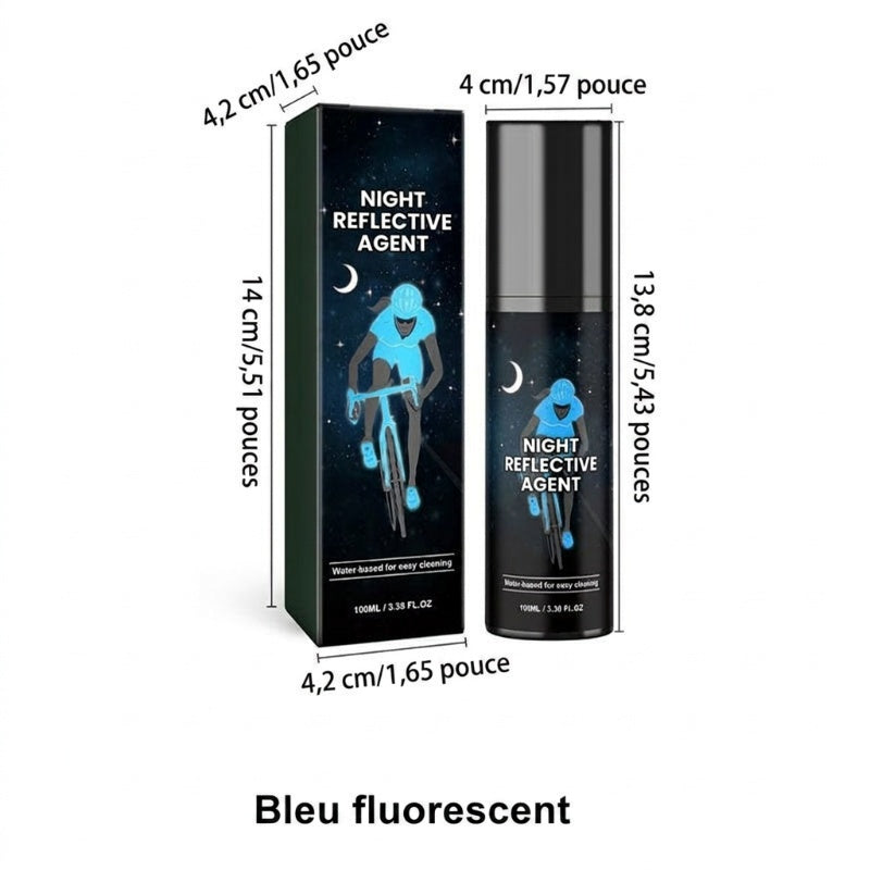 👕🚲 Spray réfléchissant universel – Vêtements, vélo, accessoires 🎒