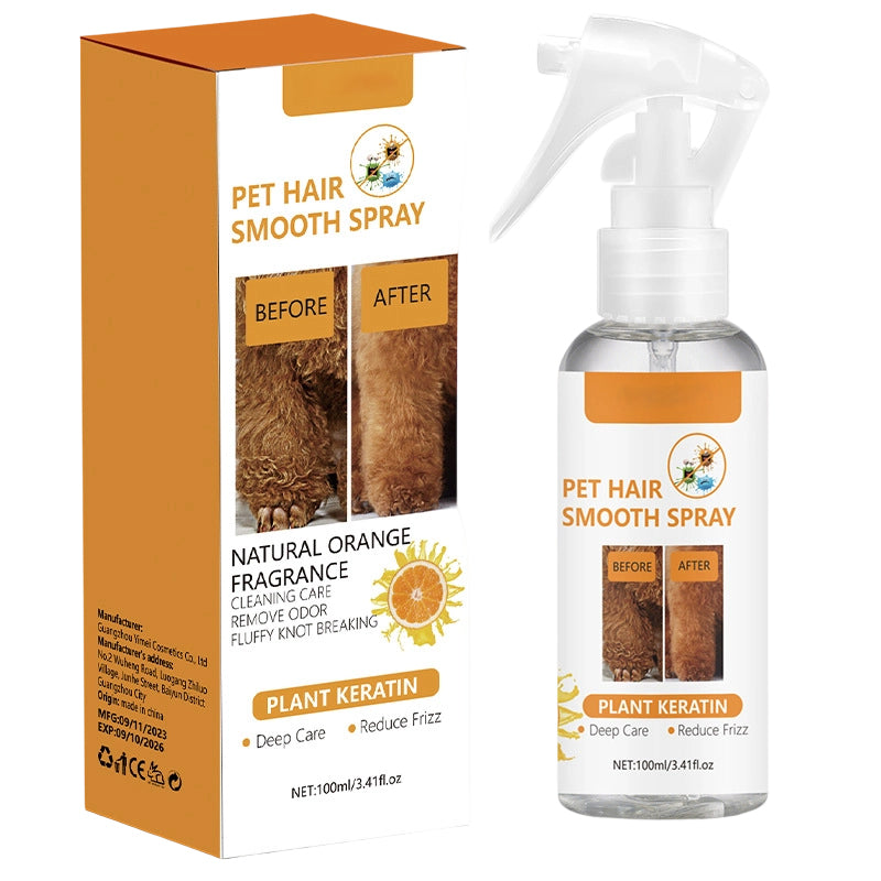 Spray démêlant et désodorisant pour animaux
