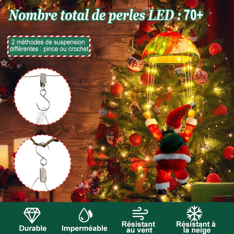 Lumière Père Noël avec Parachute de Noël