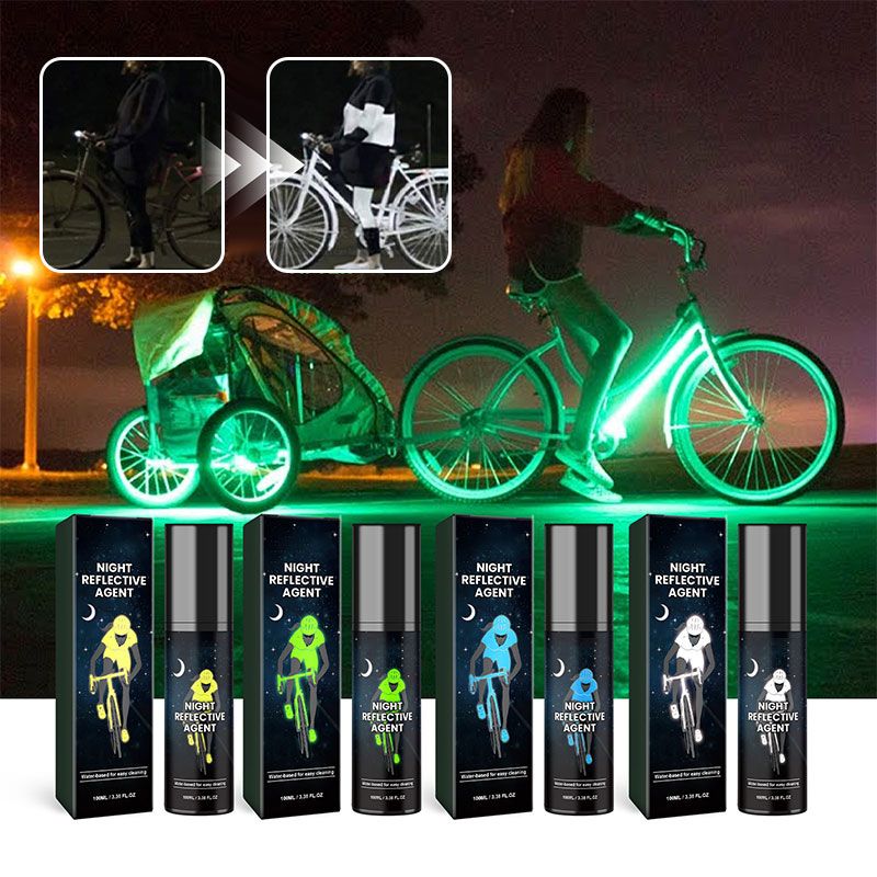 👕🚲 Spray réfléchissant universel – Vêtements, vélo, accessoires 🎒