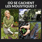 Lampe solaire anti-moustiques sur piquet