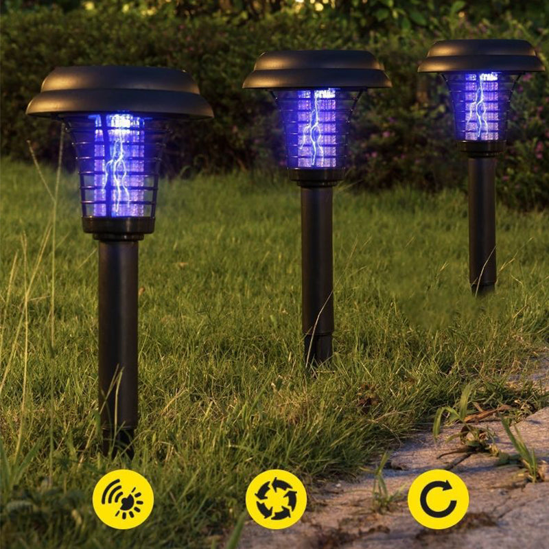 Lampe solaire anti-moustiques sur piquet