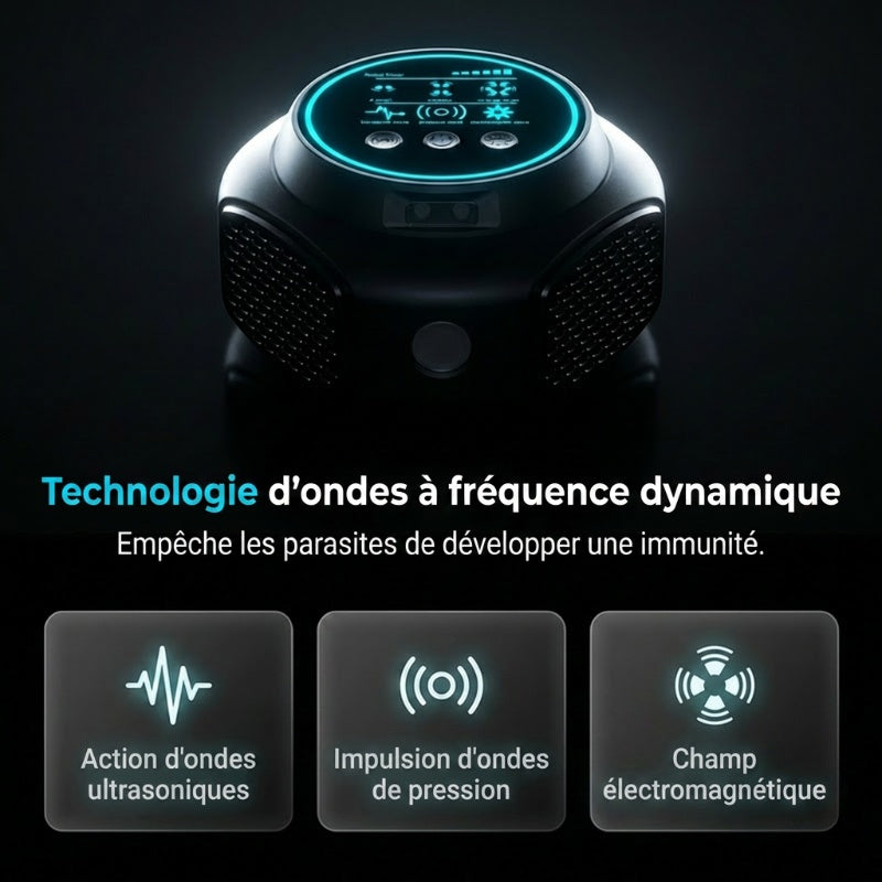 Répulsif antiparasitaire à ultrasons haute puissance